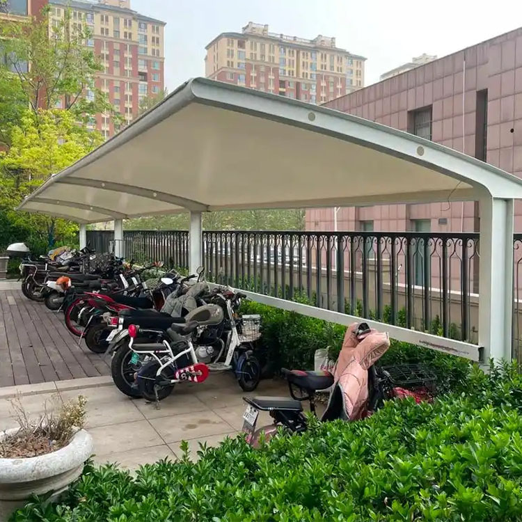 靖宇县膜结构电动车棚